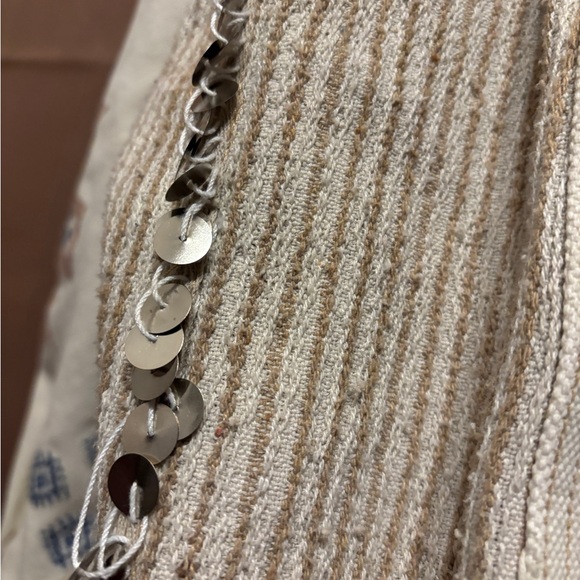 Free People Winter Cactus Embroidered Embellished Trucker Denim Jacket  Medium - Picture 10 of 13